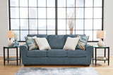 Cashton Blue Sofa, Loveseat, Chair and Ottoman -  Ashley - Luna Furniture