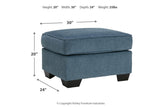 Cashton Blue Sofa, Loveseat, Chair and Ottoman -  Ashley - Luna Furniture