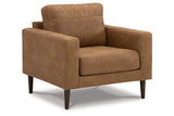 Telora Caramel Chair and Ottoman -  Ashley - Luna Furniture