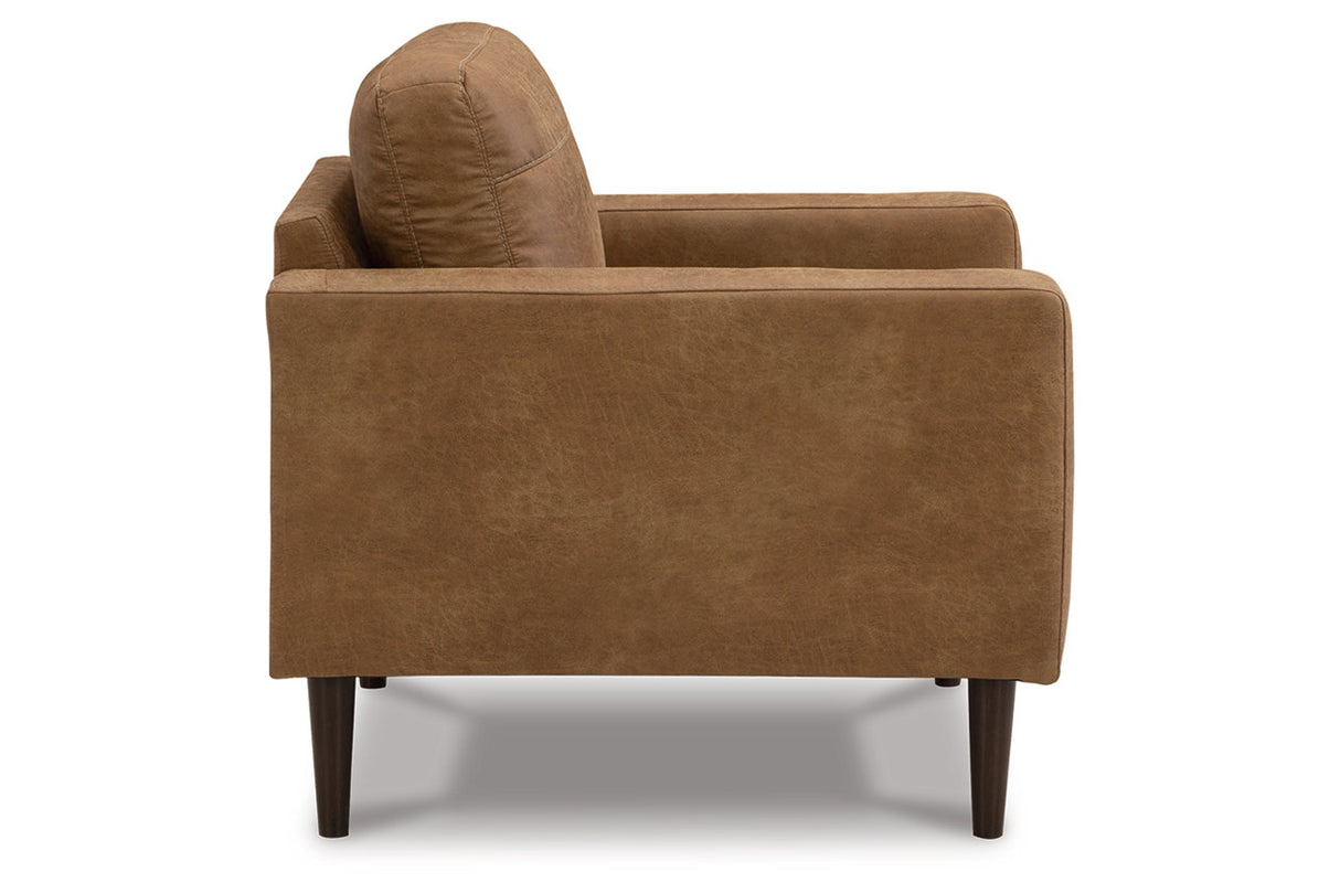 Telora Caramel Sofa, Loveseat, Chair and Ottoman -  Ashley - Luna Furniture