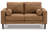 Telora Caramel Sofa, Loveseat, Chair and Ottoman -  Ashley - Luna Furniture