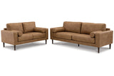 Telora Caramel Sofa and Loveseat -  Ashley - Luna Furniture