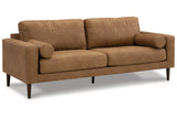 Telora Caramel Sofa, Loveseat, Chair and Ottoman -  Ashley - Luna Furniture