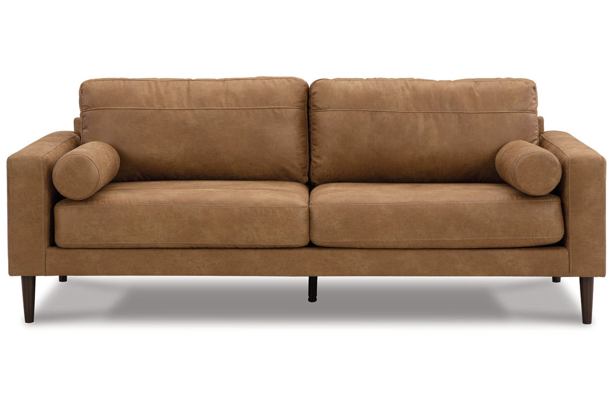 Telora Caramel Sofa, Loveseat, Chair and Ottoman -  Ashley - Luna Furniture