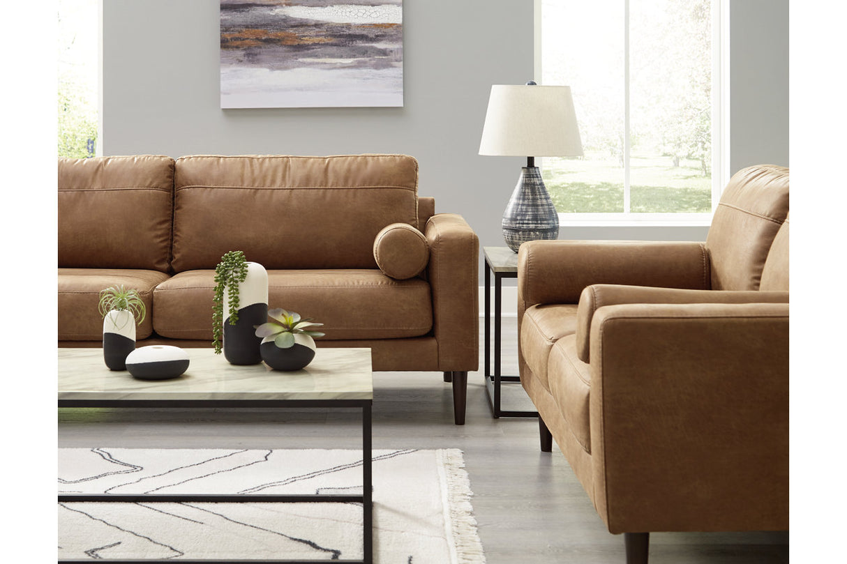 Telora Caramel Sofa and Loveseat -  Ashley - Luna Furniture