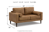 Telora Caramel Sofa, Loveseat, Chair and Ottoman -  Ashley - Luna Furniture