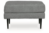 Hazela Charcoal Chair and Ottoman from Ashley - Luna Furniture