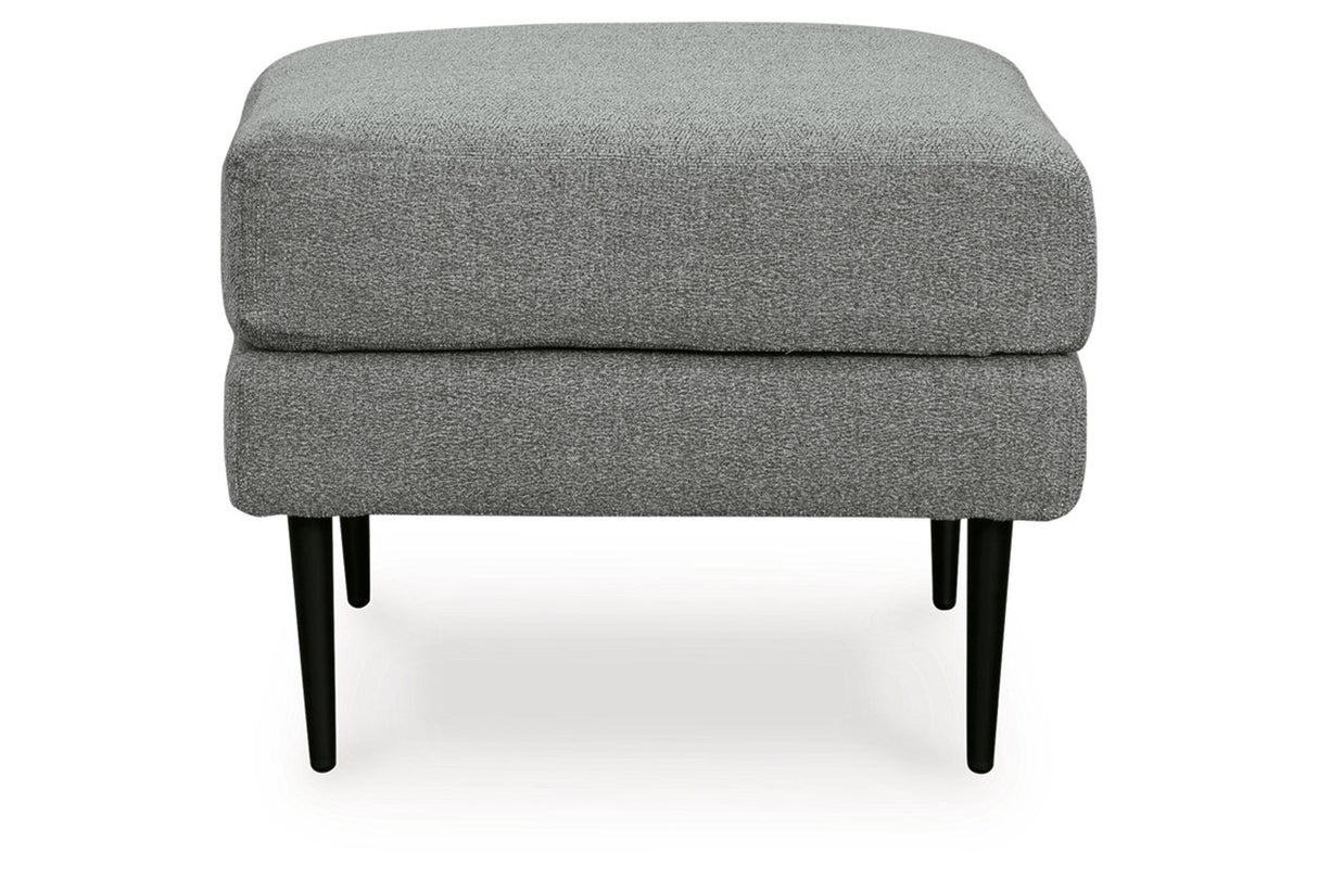 Hazela Charcoal Chair and Ottoman from Ashley - Luna Furniture