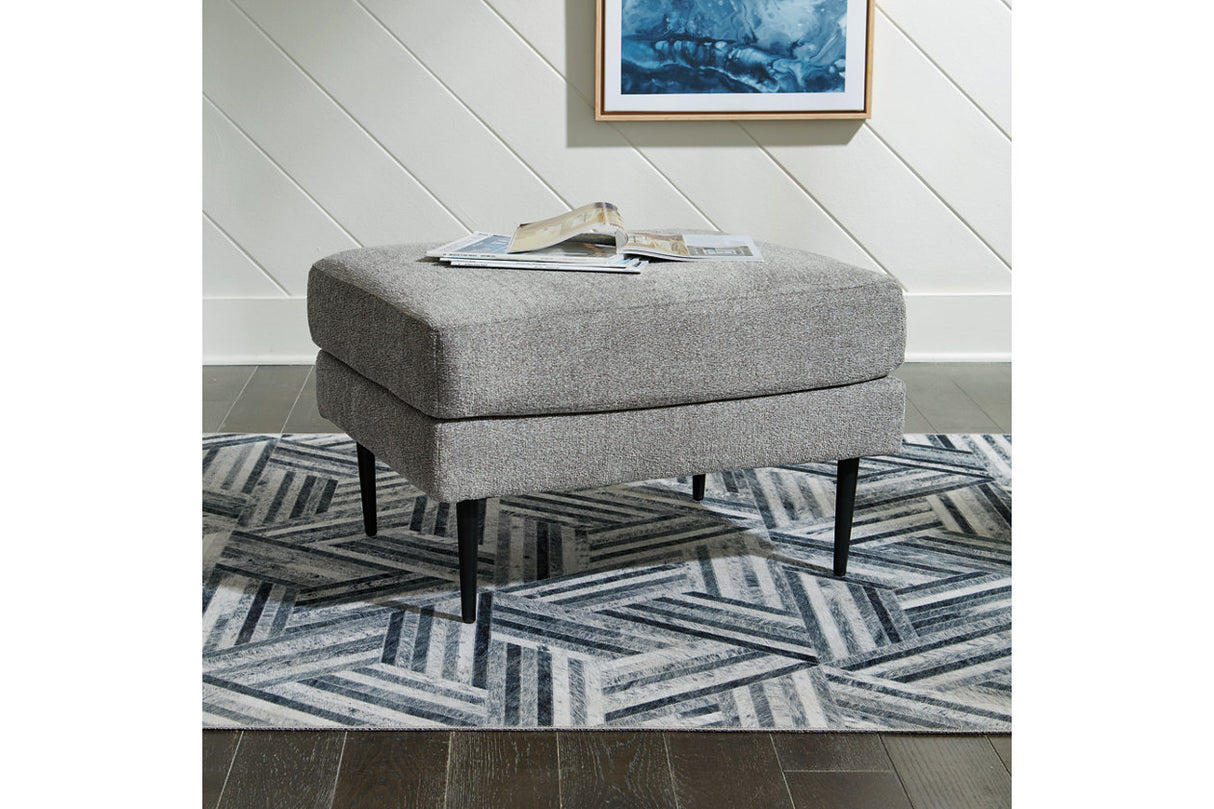 Hazela Charcoal Chair and Ottoman from Ashley - Luna Furniture