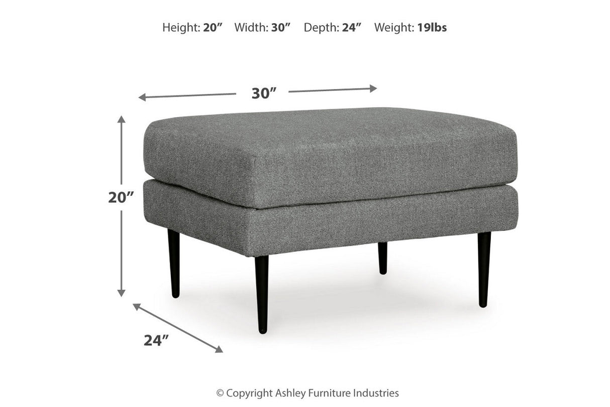 Hazela Charcoal Chair and Ottoman from Ashley - Luna Furniture