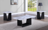 Adea Black/White Marble-Top 3-Piece Coffee Table Set -  Crown Mark - Luna Furniture