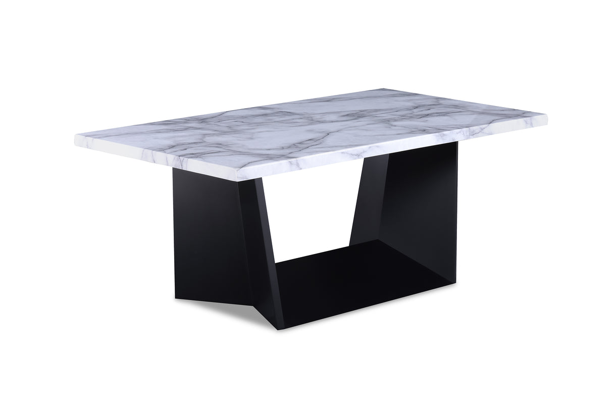 Adea Black/White Marble-Top 3-Piece Coffee Table Set -  Crown Mark - Luna Furniture