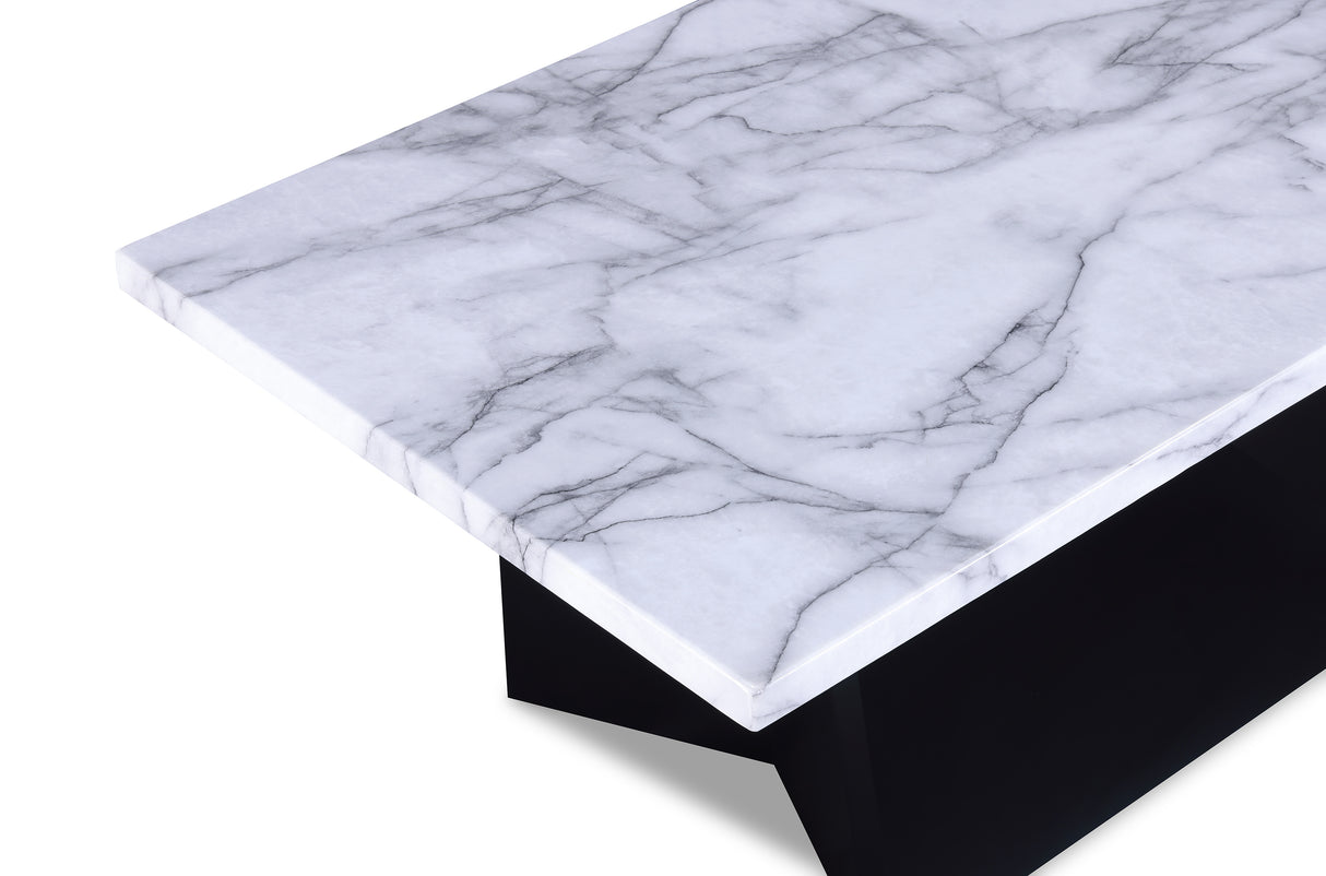 Adea Black/White Marble-Top 3-Piece Coffee Table Set -  Crown Mark - Luna Furniture