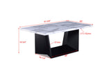 Adea Black/White Marble-Top 3-Piece Coffee Table Set -  Crown Mark - Luna Furniture