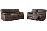 Kilmartin Chocolate Reclining Living Room Set -  Ashley - Luna Furniture