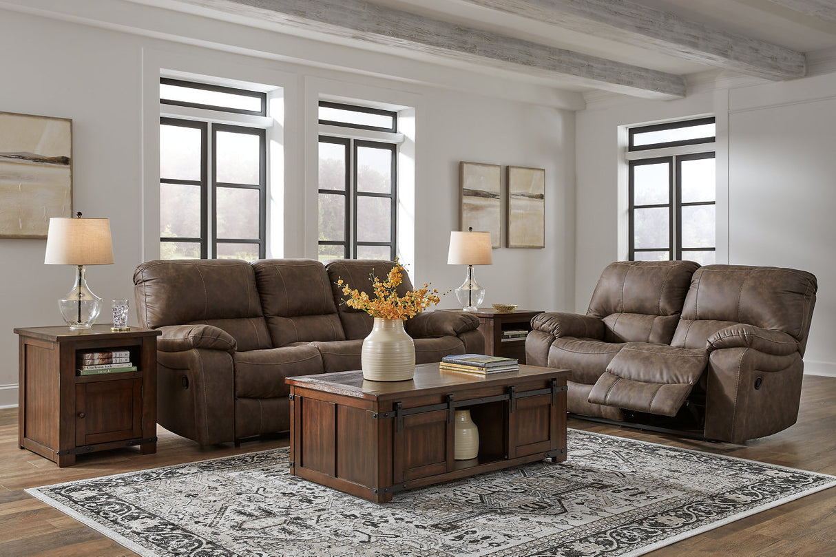 Kilmartin Chocolate Reclining Living Room Set -  Ashley - Luna Furniture