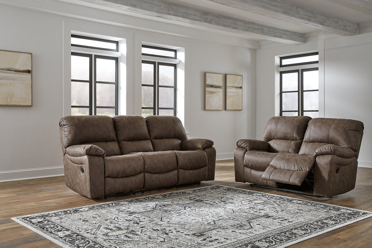 Kilmartin Chocolate Reclining Living Room Set -  Ashley - Luna Furniture