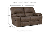 Kilmartin Chocolate Reclining Sofa, Loveseat and Recliner -  Ashley - Luna Furniture