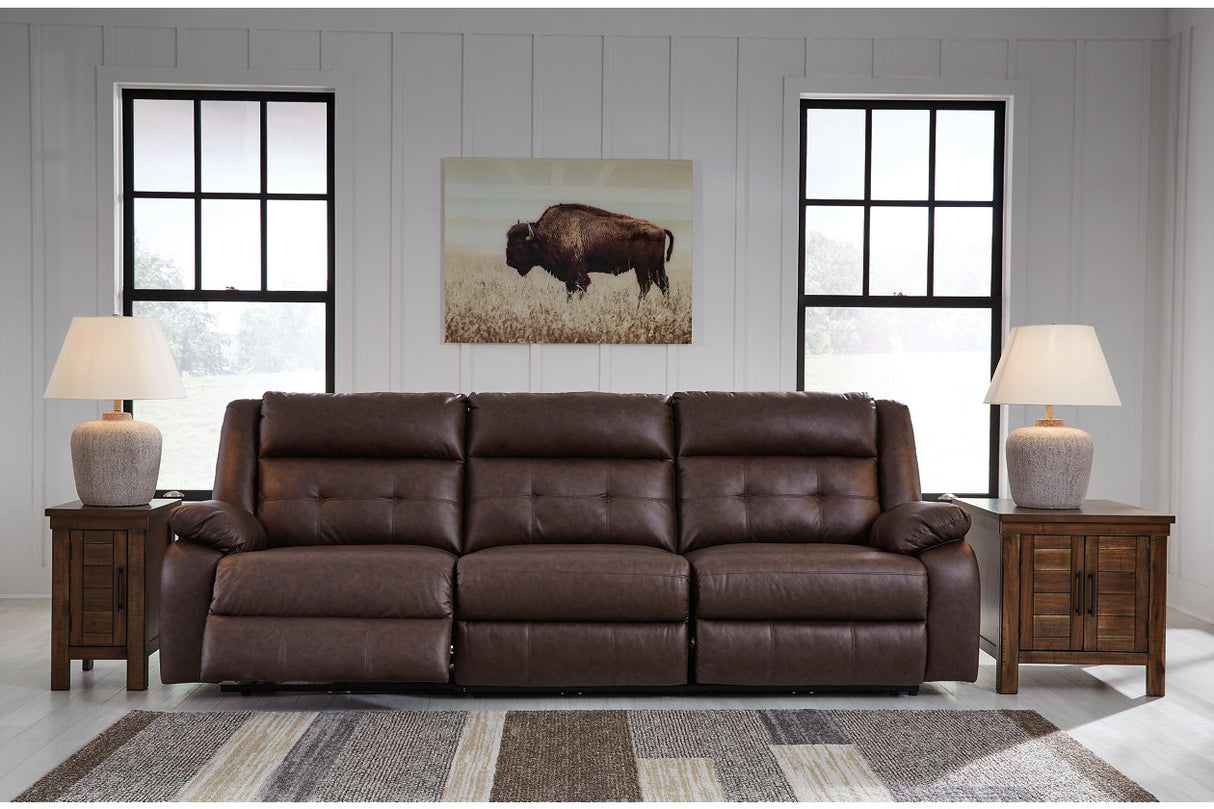 Punch Up Walnut 3-Piece Power Reclining Sectional Sofa from Ashley - Luna Furniture