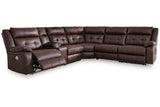 Punch Up Walnut 6-Piece Power Reclining Sectional from Ashley - Luna Furniture