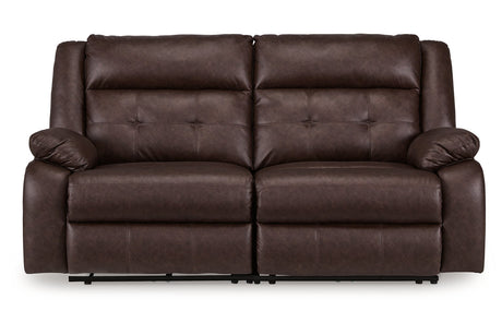 Punch Up Walnut 2-Piece Power Reclining Sectional Loveseat from Ashley - Luna Furniture