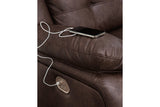 Punch Up Walnut 2-Piece Power Reclining Sectional Loveseat from Ashley - Luna Furniture