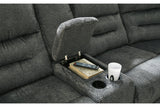 Nettington Smoke 3-Piece Power Reclining Sectional -  Ashley - Luna Furniture