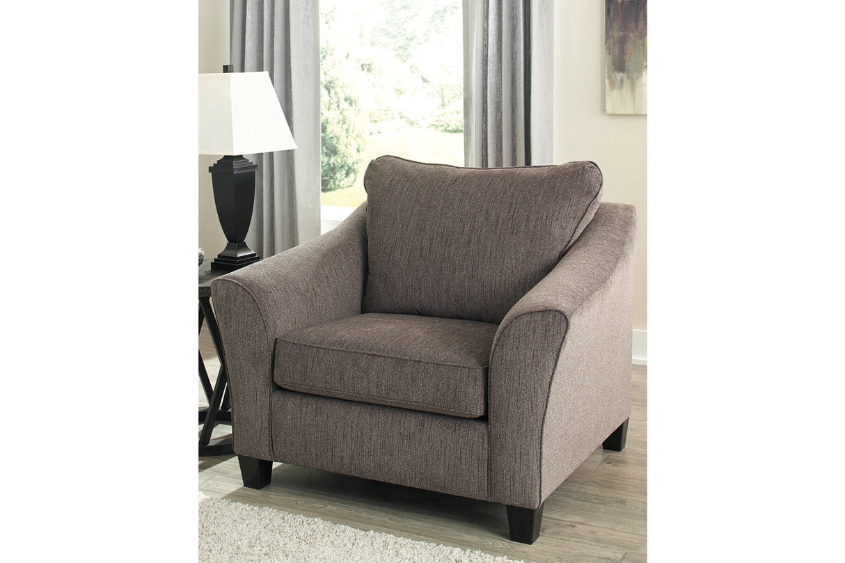 Nemoli Slate Sofa, Loveseat, Oversized Chair and Ottoman -  Ashley - Luna Furniture