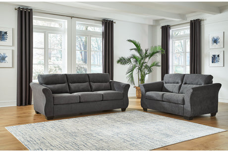 Miravel Gunmetal Sofa and Loveseat -  Ashley - Luna Furniture
