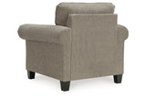 Shewsbury Pewter Chair and Ottoman -  Ashley - Luna Furniture