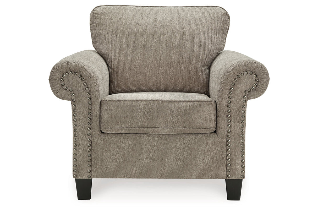 Shewsbury Pewter Sofa, Loveseat and Chair -  Ashley - Luna Furniture