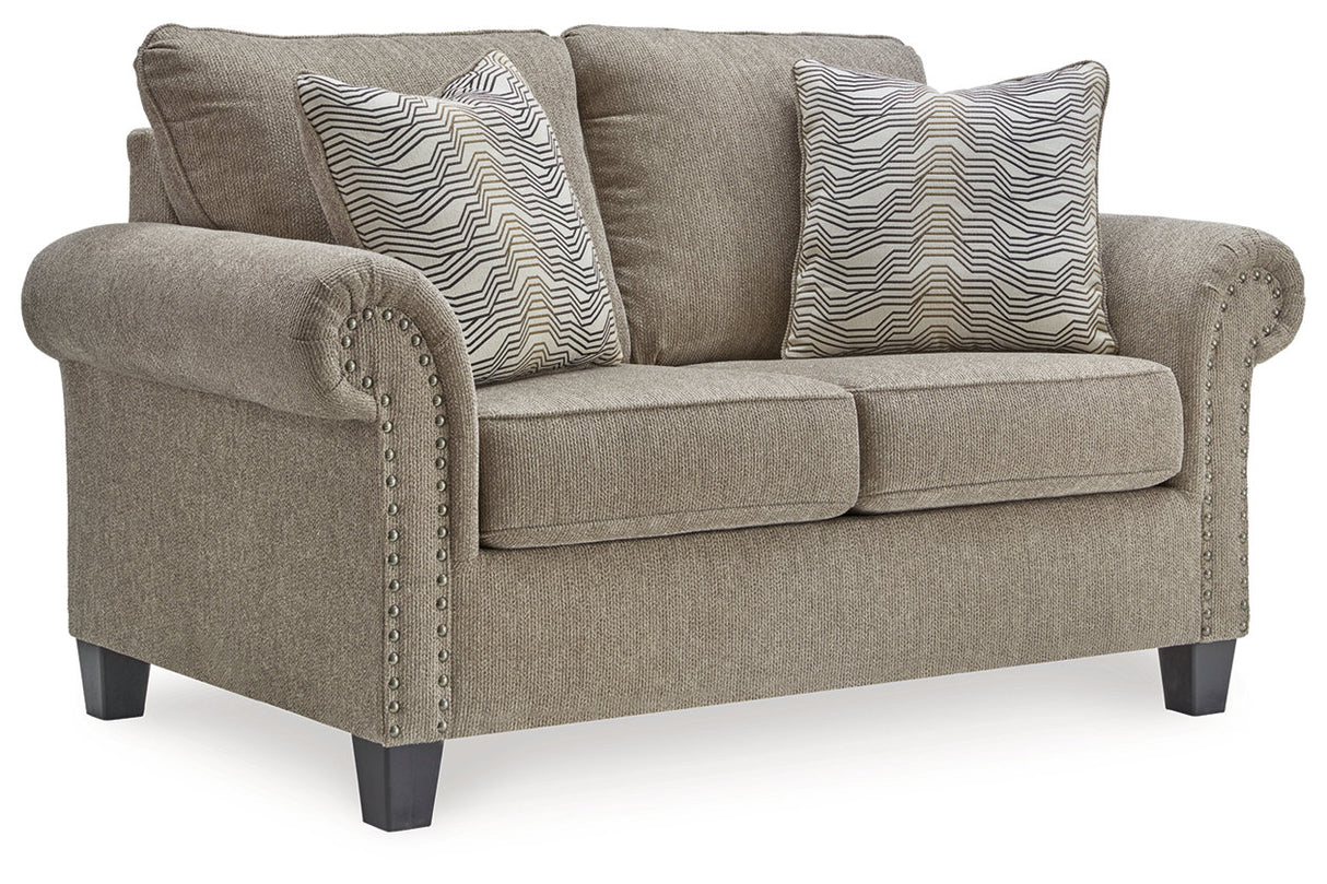 Shewsbury Pewter Sofa and Loveseat -  Ashley - Luna Furniture