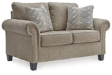 Shewsbury Pewter Sofa, Loveseat and Chair -  Ashley - Luna Furniture