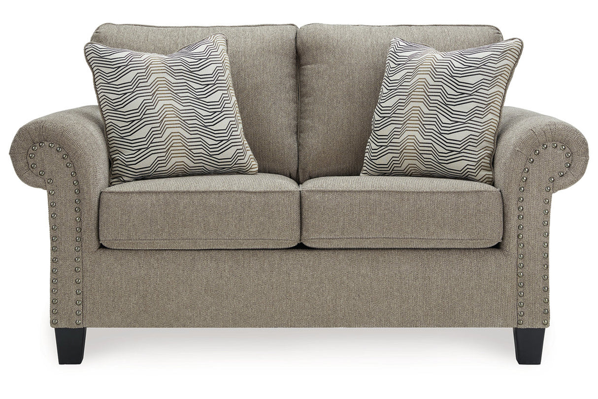 Shewsbury Pewter Sofa, Loveseat and Chair -  Ashley - Luna Furniture