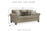 Shewsbury Pewter Sofa, Loveseat and Chair -  Ashley - Luna Furniture