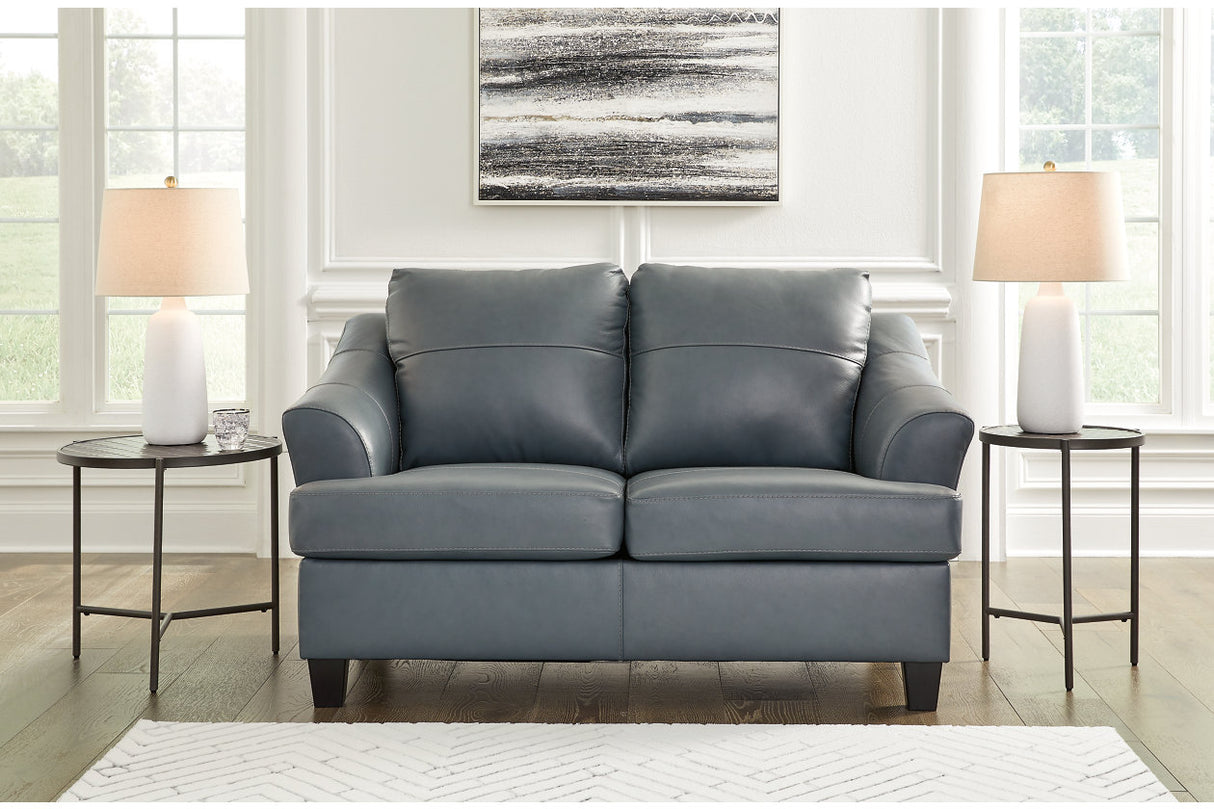 Genoa Steel Sofa, Loveseat, Oversized Chair and Ottoman -  Ashley - Luna Furniture