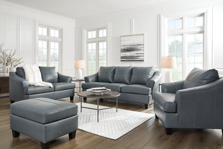 Genoa Steel Sofa, Loveseat, Oversized Chair and Ottoman from Ashley - Luna Furniture