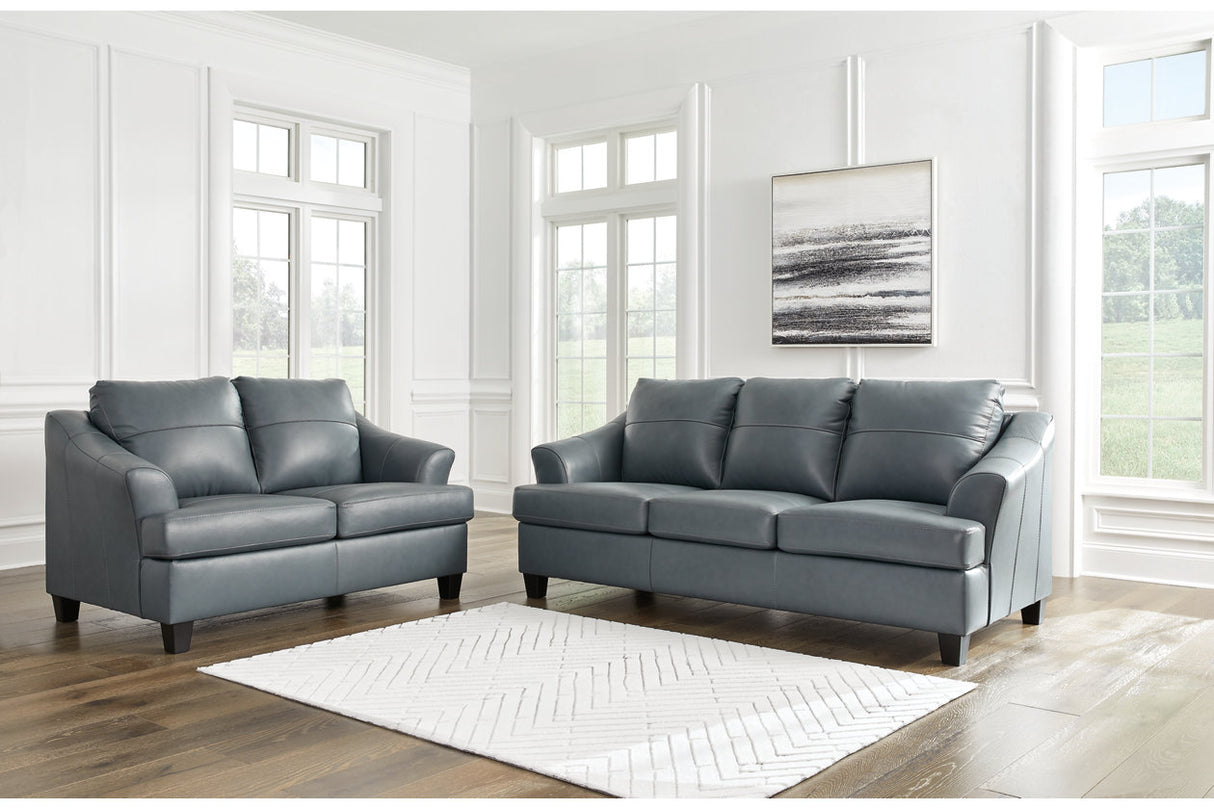 Genoa Steel Sofa, Loveseat, Oversized Chair and Ottoman -  Ashley - Luna Furniture