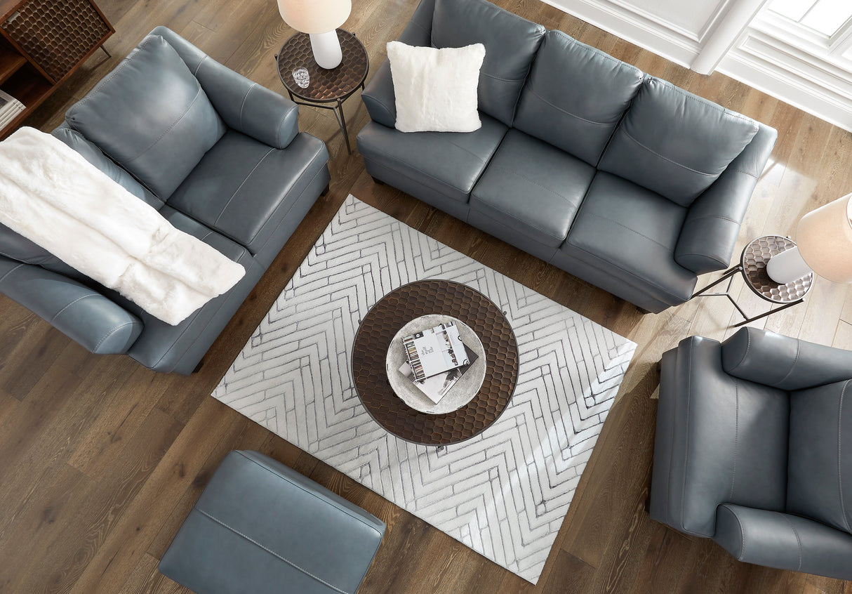 Genoa Steel Leather Living Room Set -  Ashley - Luna Furniture