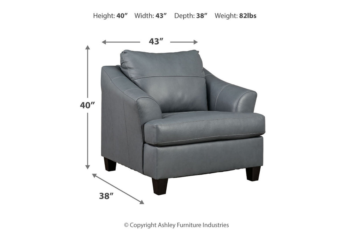 Genoa Steel Sofa, Loveseat, Oversized Chair and Ottoman -  Ashley - Luna Furniture