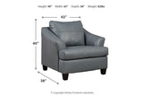 Genoa Steel Sofa, Loveseat, Oversized Chair and Ottoman -  Ashley - Luna Furniture