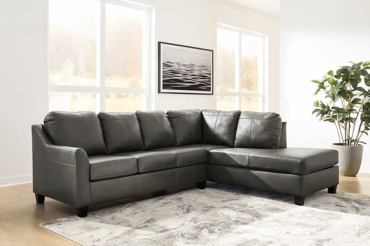 Valderno Fog 2-Piece Sectional with Chaise -  Ashley - Luna Furniture