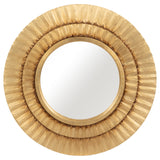 47x47 Round Tribal Gold Leaf Mirror - 20934