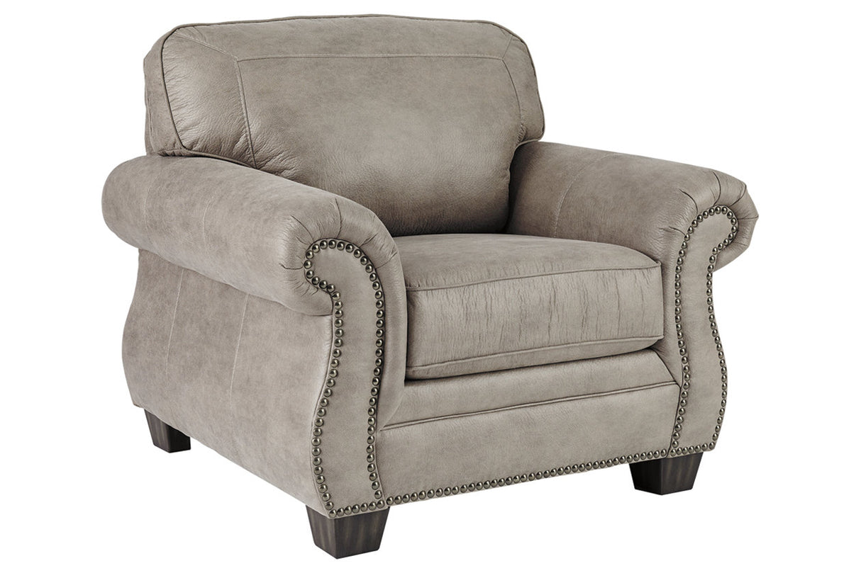 Olsberg Steel Sofa and Loveseat with Chair and Ottoman -  Ashley - Luna Furniture