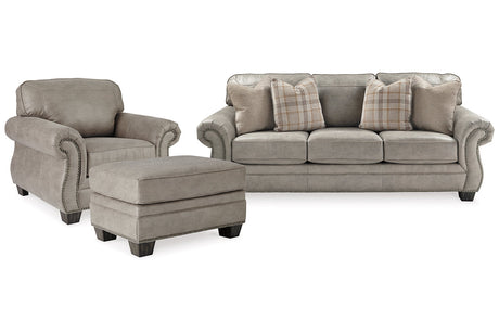 Olsberg Steel Sofa, Chair and Ottoman -  Ashley - Luna Furniture