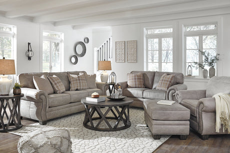 Olsberg Steel Sofa and Loveseat with Chair and Ottoman -  Ashley - Luna Furniture
