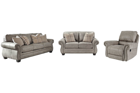 Olsberg Steel Sofa, Loveseat and Recliner -  Ashley - Luna Furniture