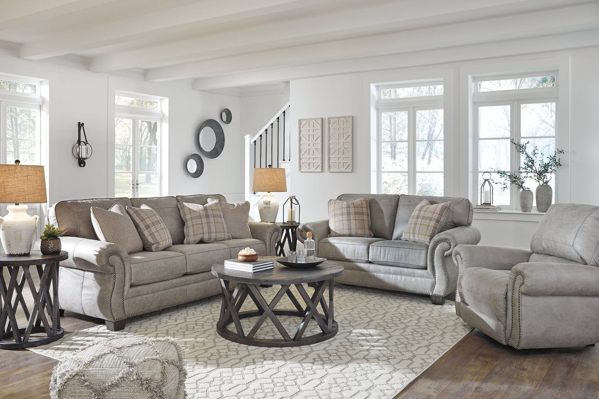 Olsberg Steel Sofa, Loveseat and Recliner -  Ashley - Luna Furniture