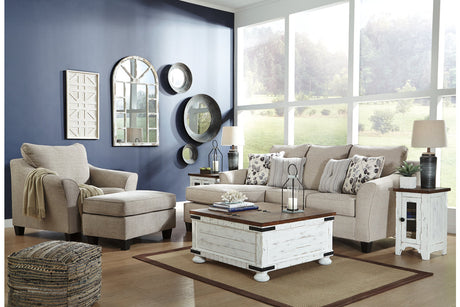 Abney Driftwood Sofa Chaise, Chair, and Ottoman -  Ashley - Luna Furniture