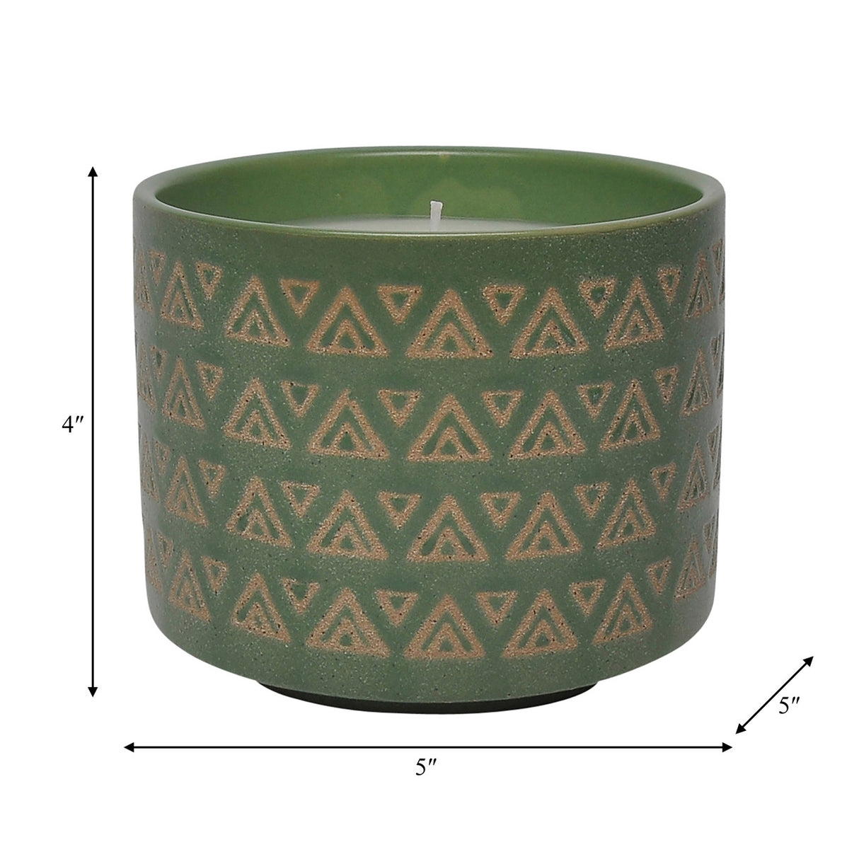 5" 15oz Aztec Citro Candle, Green from Sagebrook Home - Luna Furniture